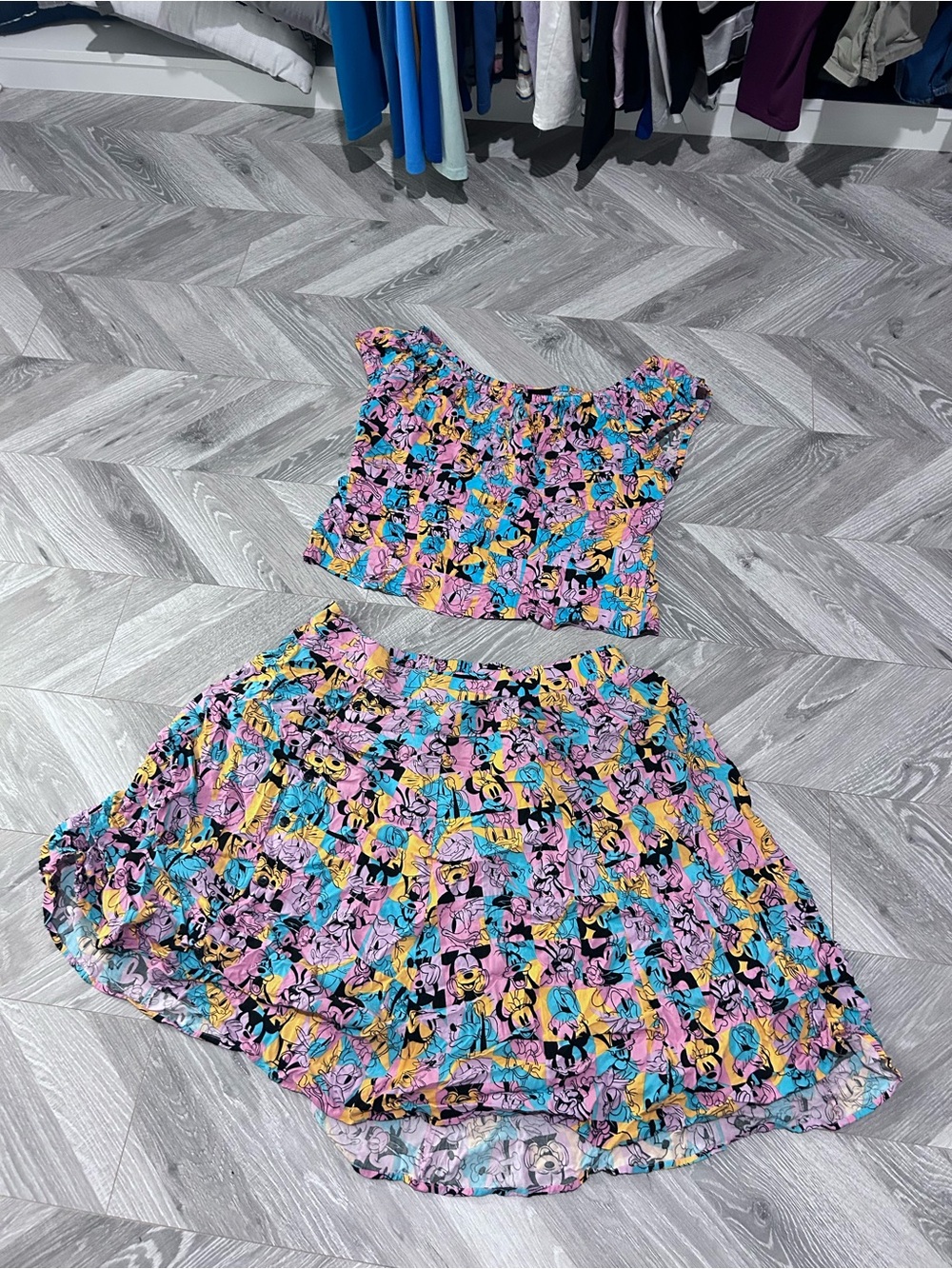 Disney Women Torrid Cartoon Two-Piece Top & Skirt -